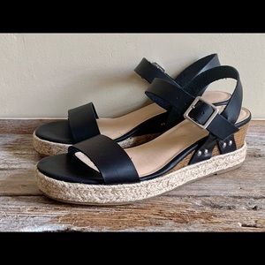 COPY - Tommy Bahama black leather espadrille sand…